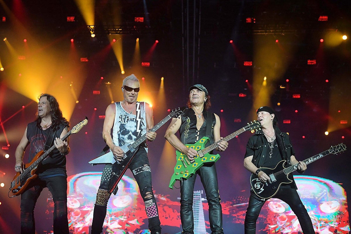 Scorpions rock band during a Rock in Rio concert in Rio de Janeiro, 2019