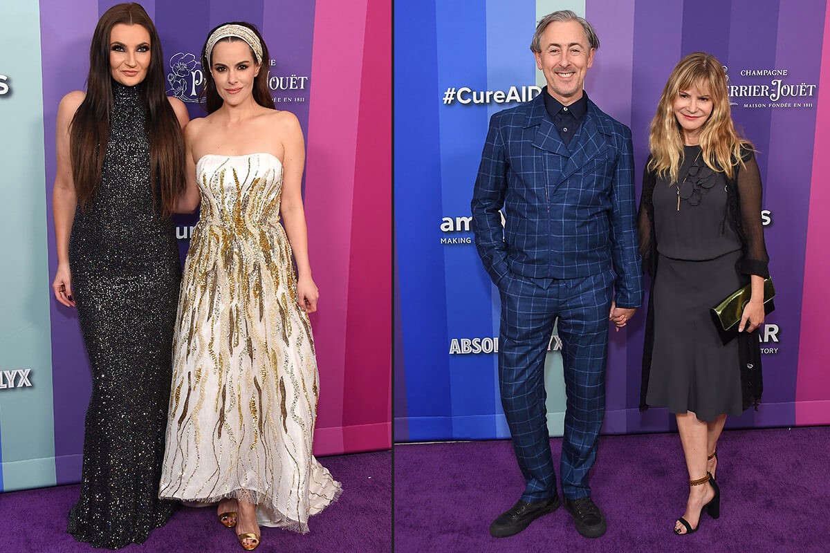 Emily Hampshire, Alan Cumming and Jennifer Jason - amfAR Gala in Hollywood, Los Angeles, USA