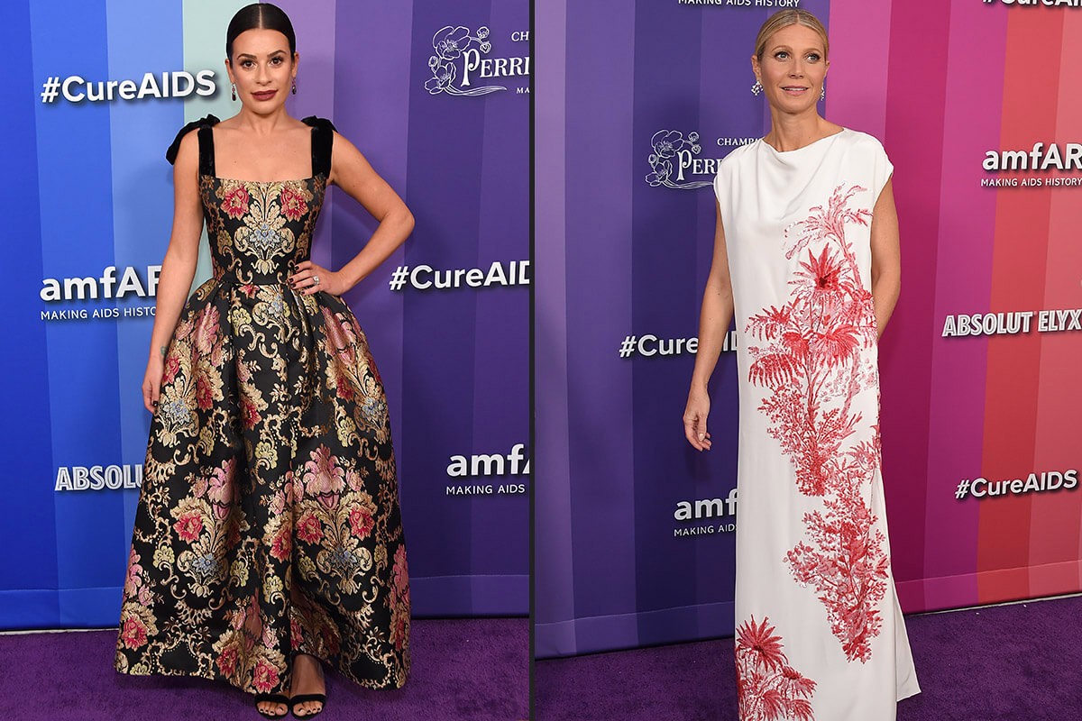 Lea Michele and Gwyneth Paltrow - amfAR Gala in Hollywood, Los Angeles, USA