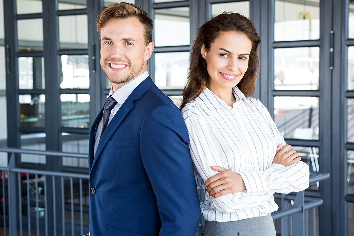 Man and woman show emotions