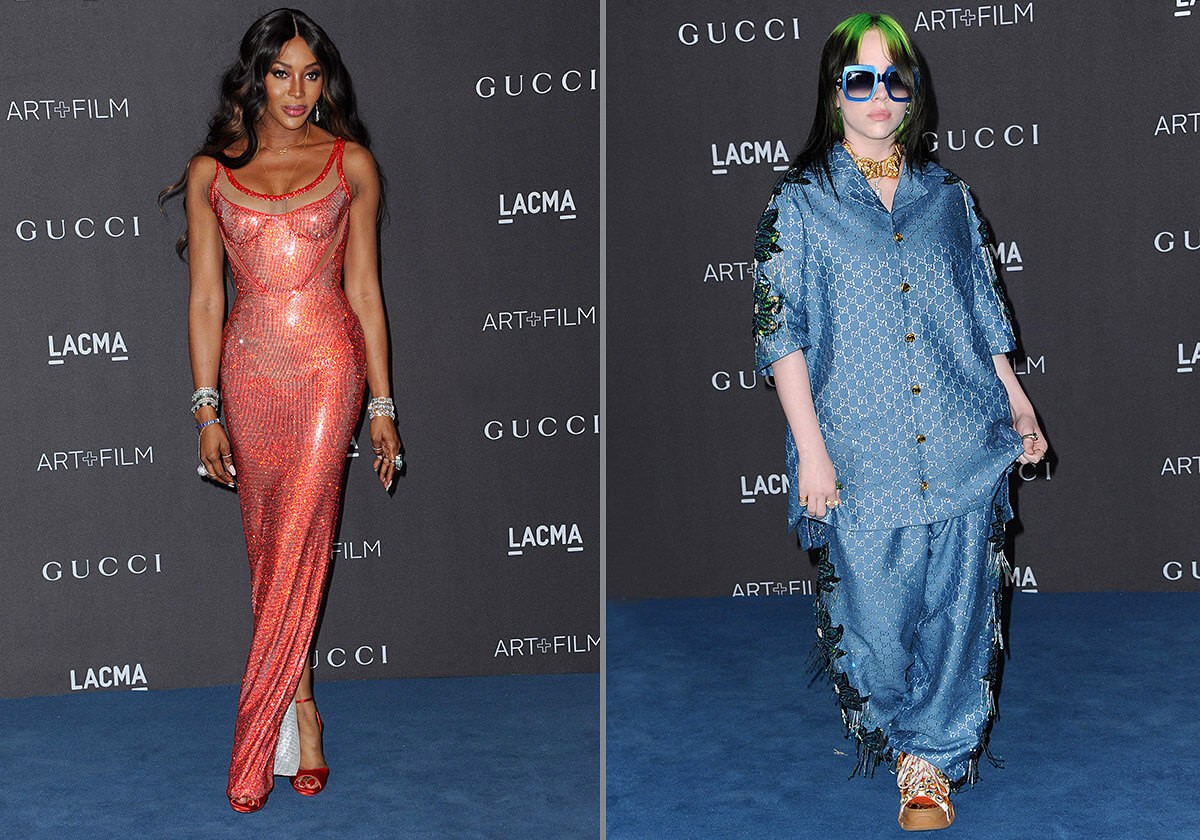 Naomi Campbell and Billie Eilish - LACMA Art plus Film Gala Presented By Gucci held at the LACMA in Los Angeles, USA, 2019