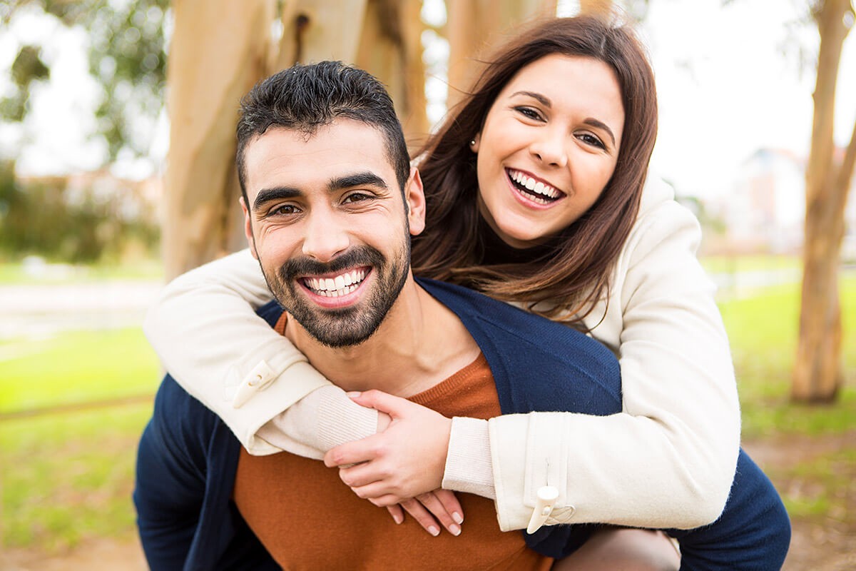 Romantic couple in nature