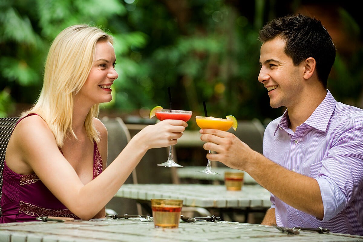 A man invited a girl on a first date A man invited a girl on a first date