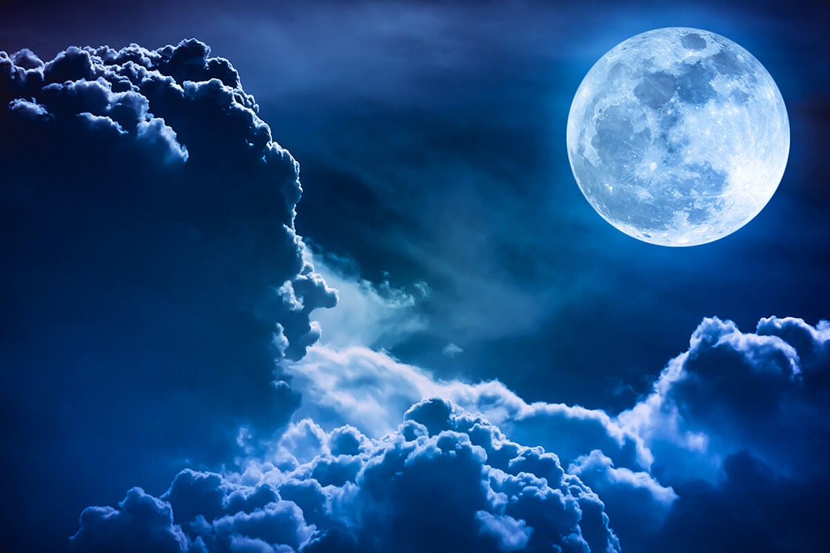 Moon and clouds Moon and clouds