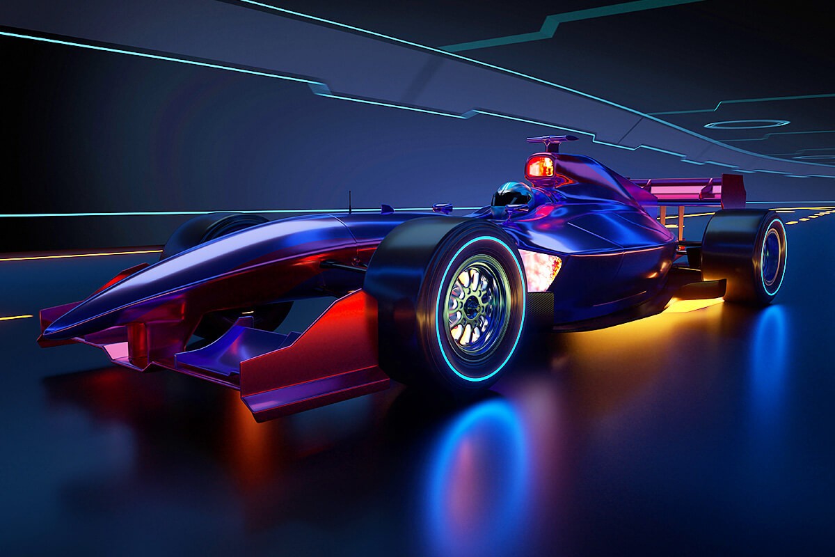 Abstract image of a fast time machine