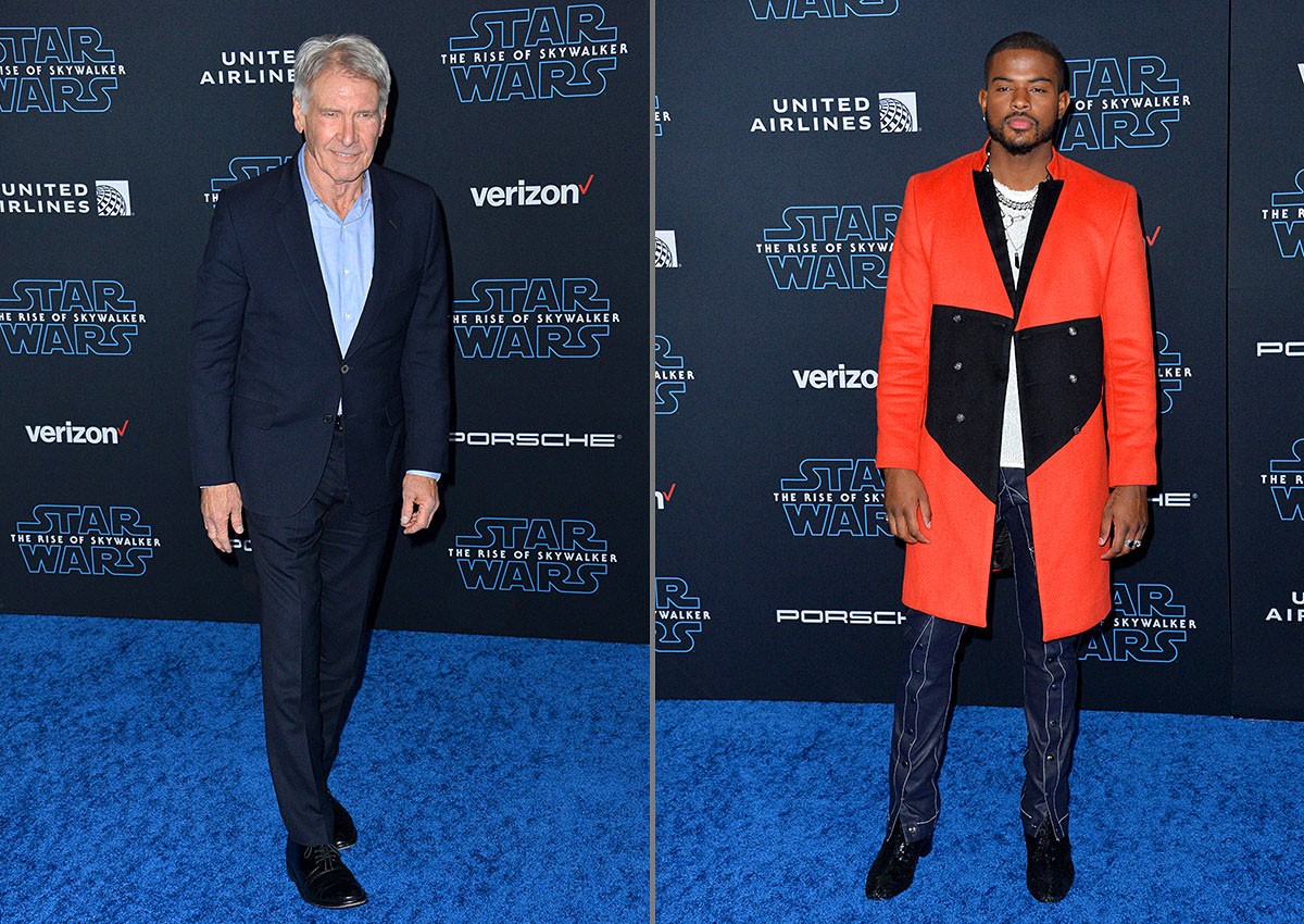 Harrison Ford and Trevor Jackson - world premiere of "Star Wars: The Rise of Skywalker", Los Angeles, USA