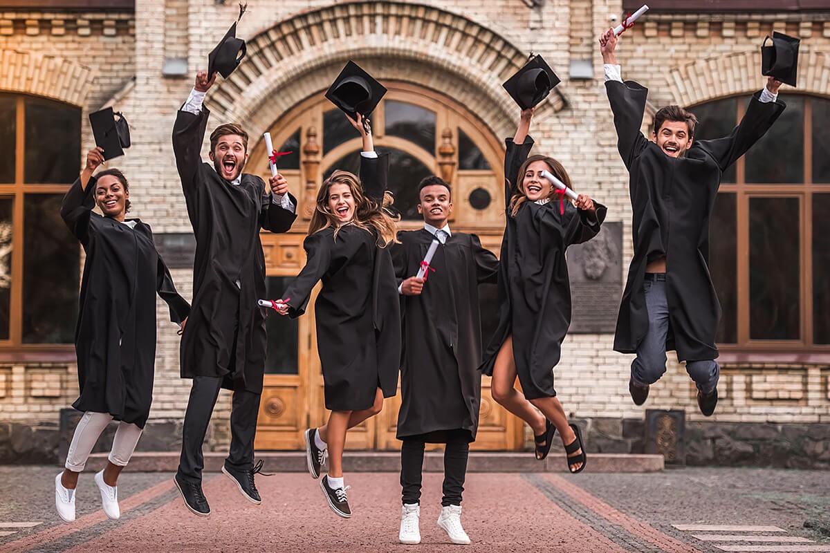 Picture of happy students