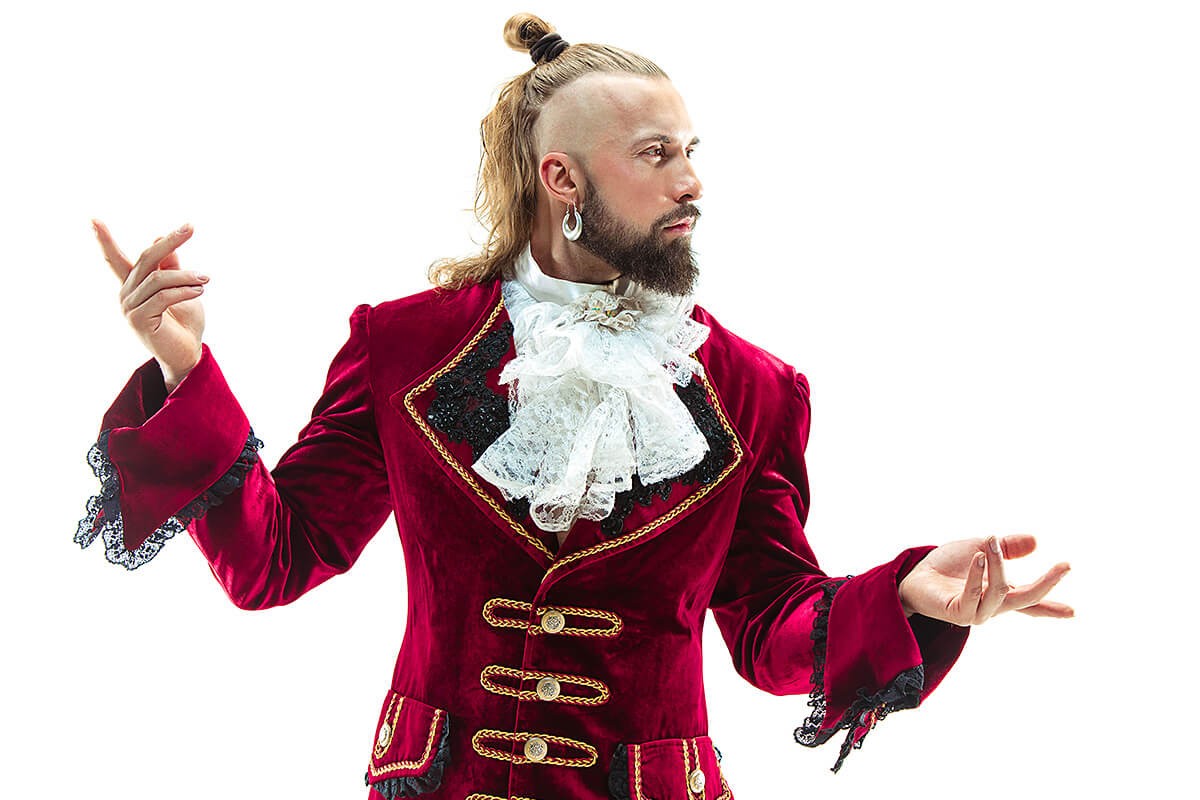 Handsome man in a theatrical costume Handsome man in a theatrical costume