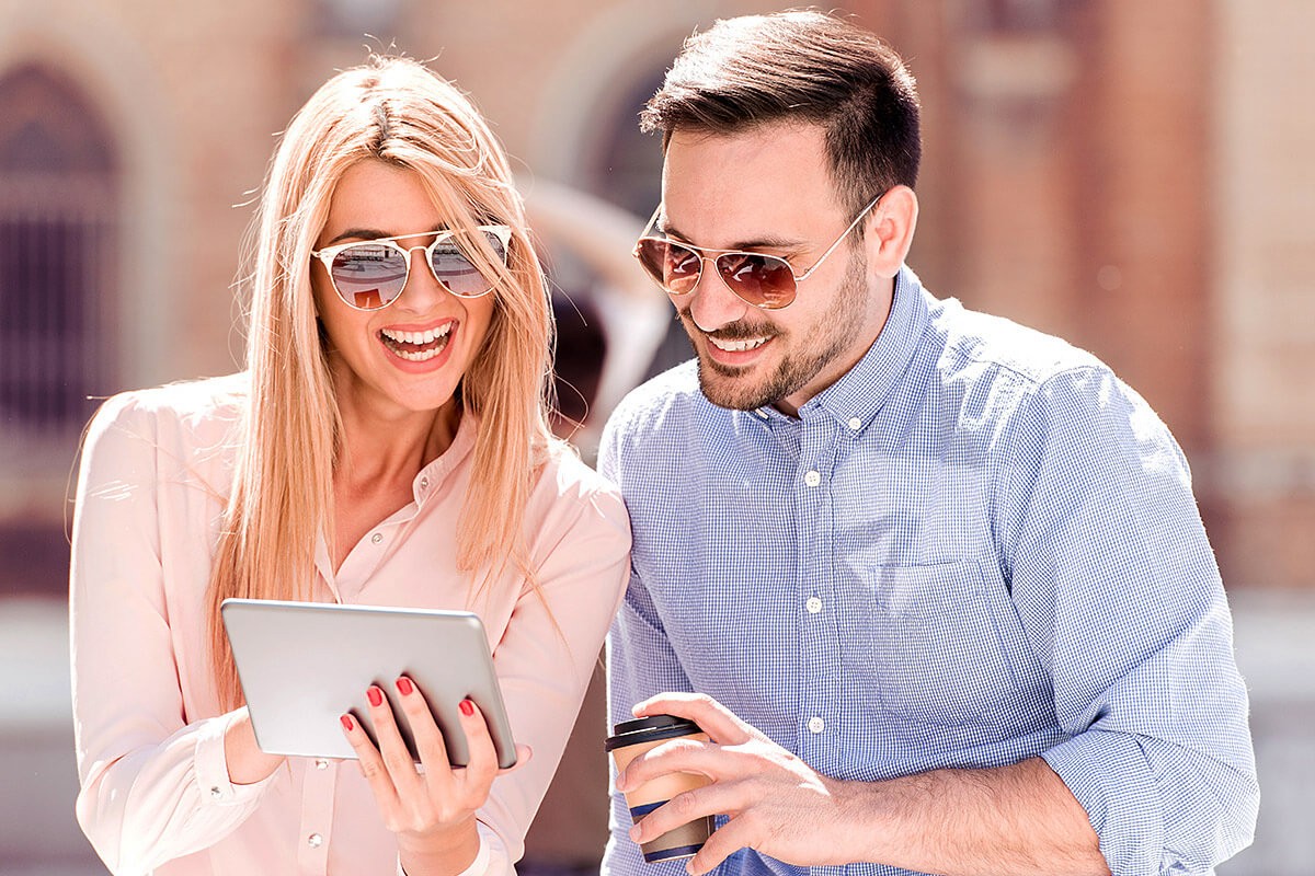 Image of communication and dating man and woman