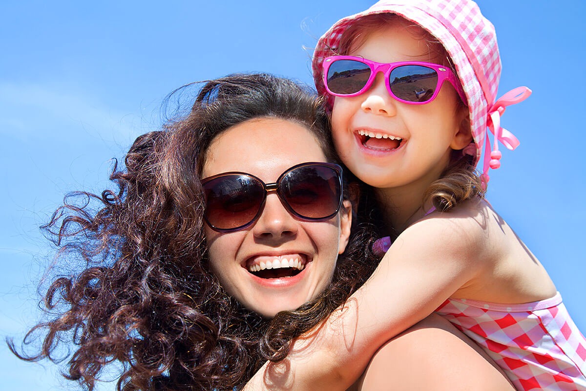 Image of a good mother and her joyful daughter