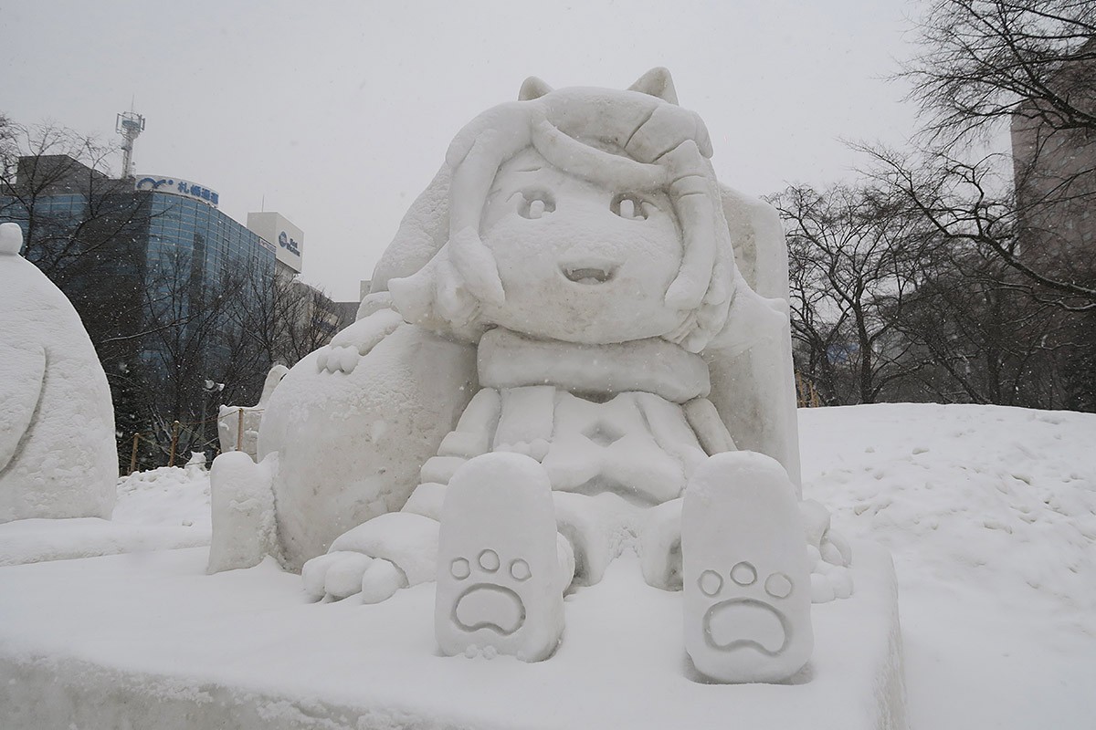 Snow sculpture in Sapporo Snow Festival 2020
