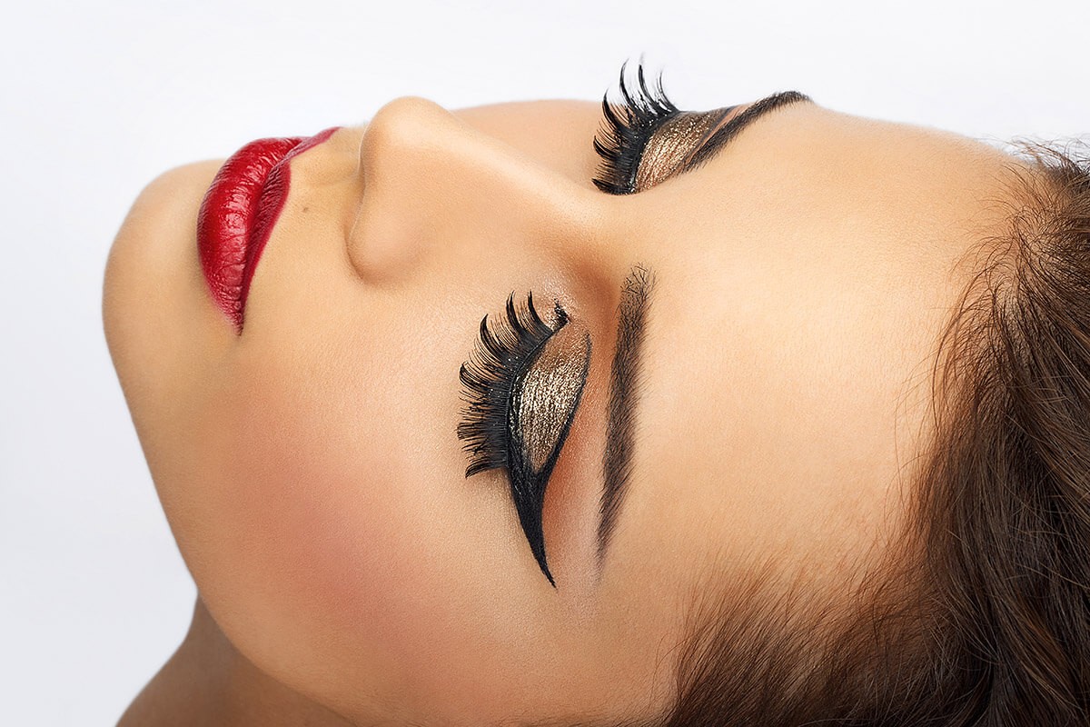 Image of a woman with very beautiful and large eyelashes Image of a woman with very beautiful and large eyelashes