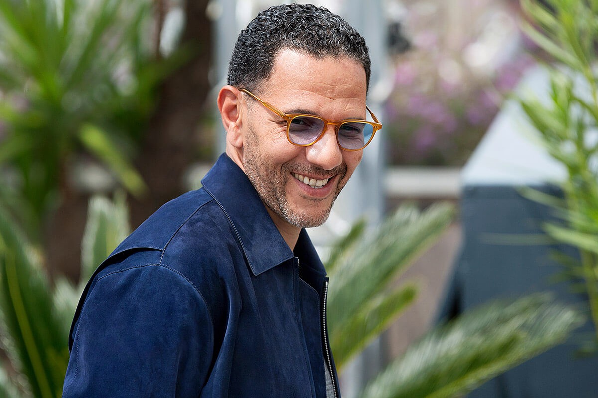 Image of joyful Roschdy Zem
