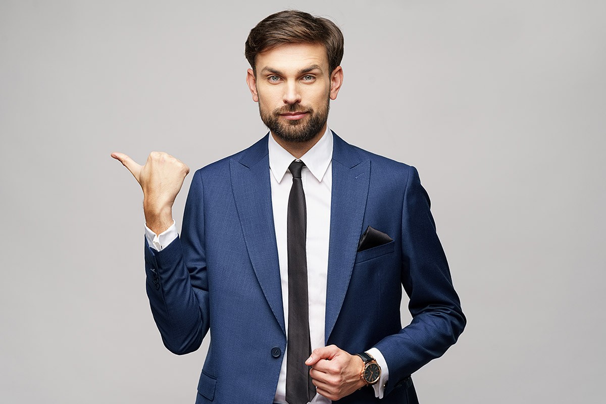 Business man in a handsome suit