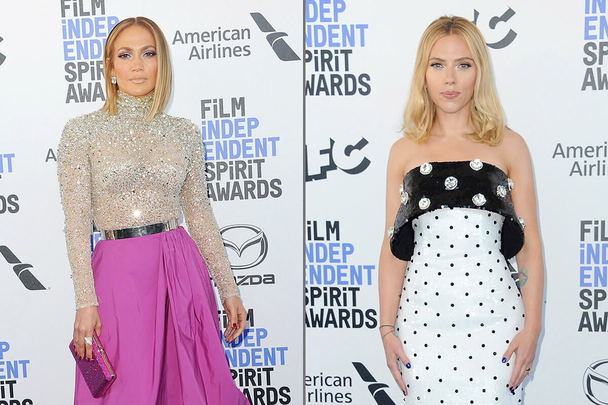Jennifer Lopez and Scarlett Johansson at the 35th Annual Film Independent Spirit Awards, Santa Monica, Los Angeles