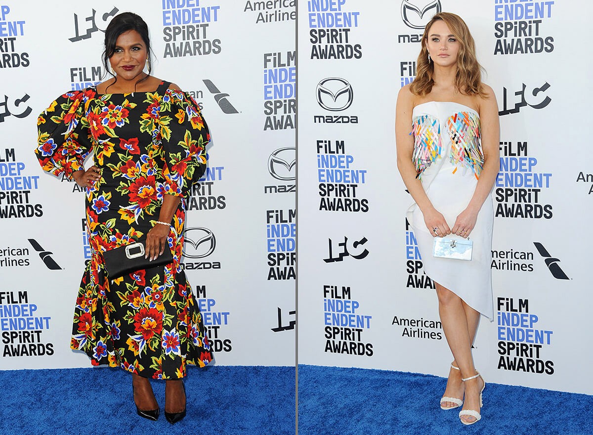 Mindy Kaling and Hunter King at the 35th Annual Film Independent Spirit Awards, Santa Monica, California