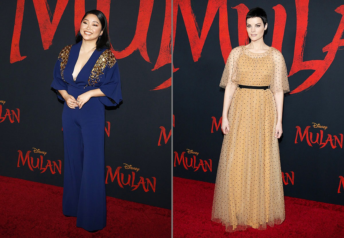 Lana Condor and Jaimie Alexander at the World Premiere of Disney’s «Mulan», Dolby Theatre in Hollywood, Los Angeles