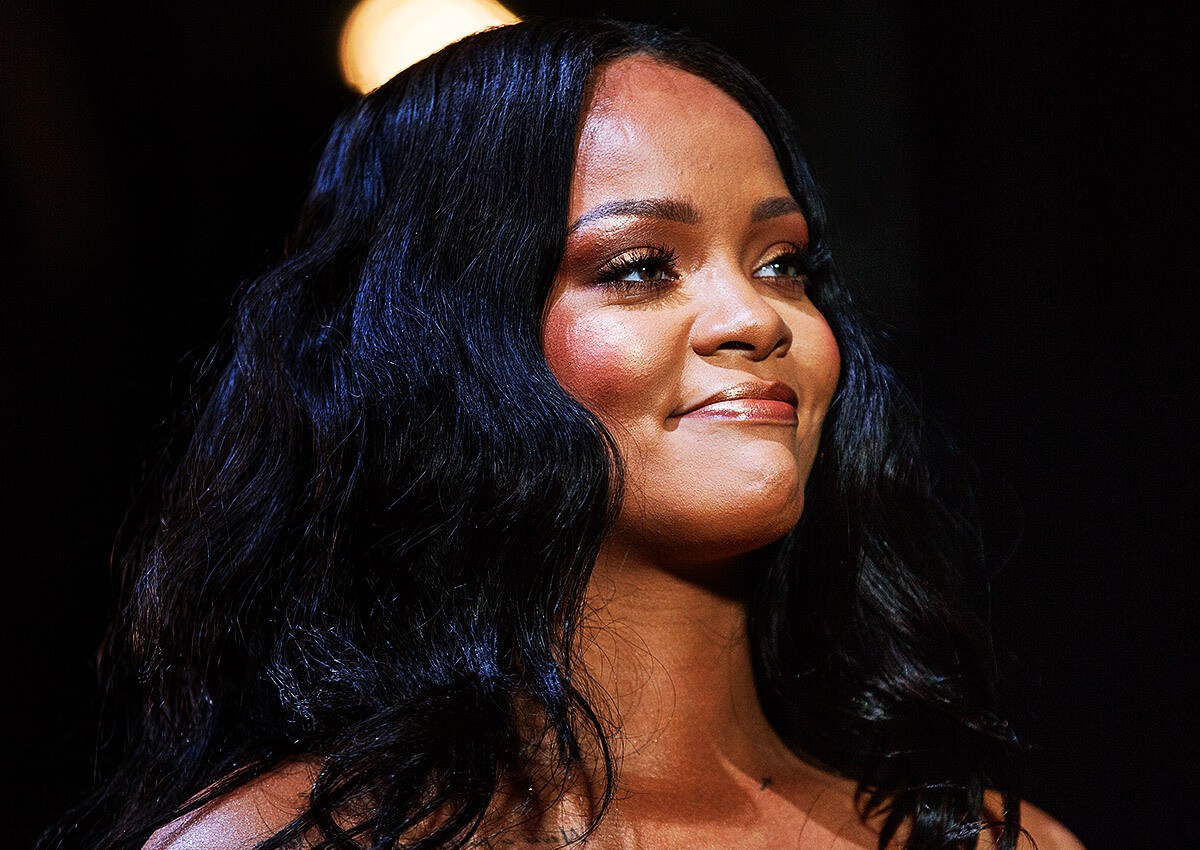 Singer Rihanna with a charming smile