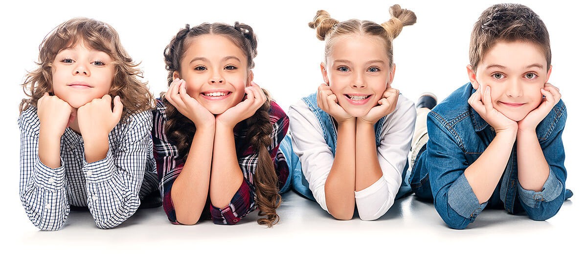 Image of a group of positive children