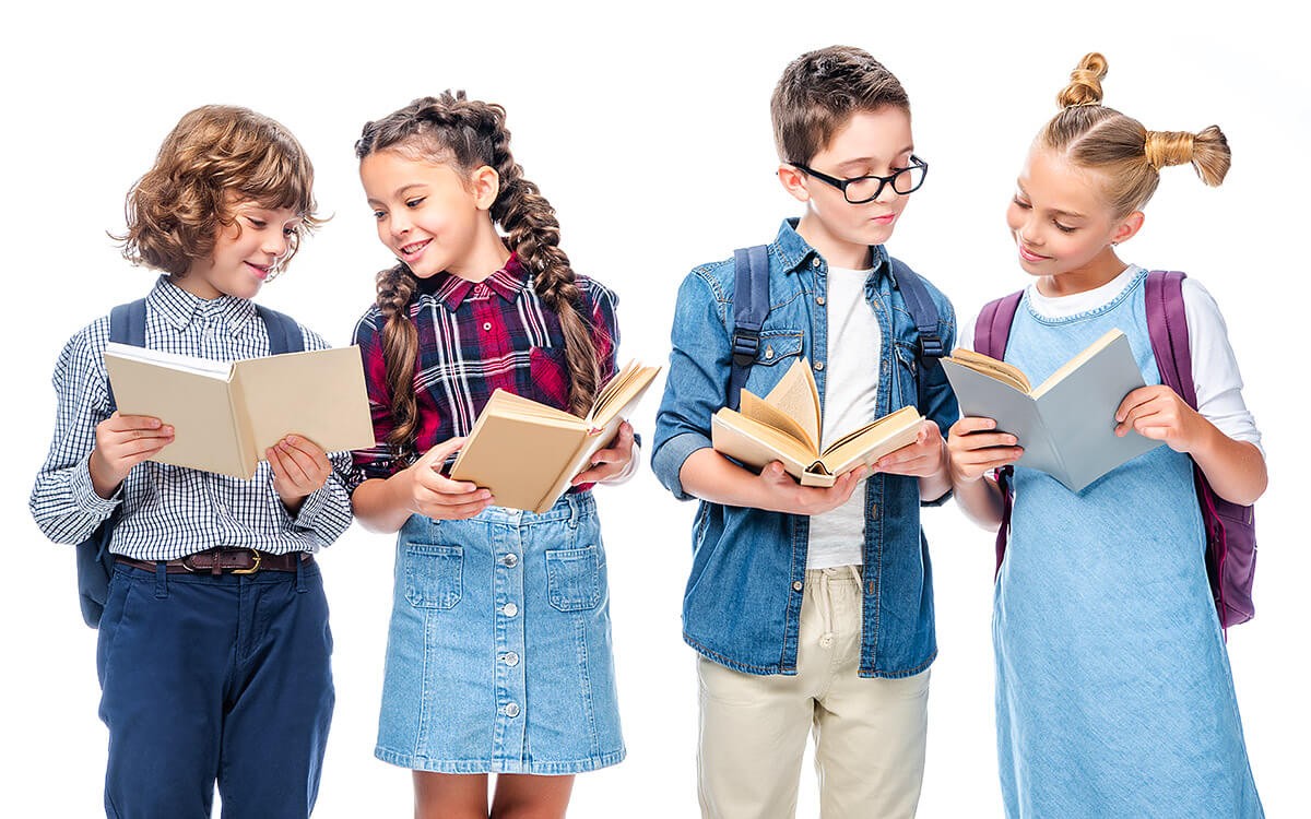 Image of children reading books