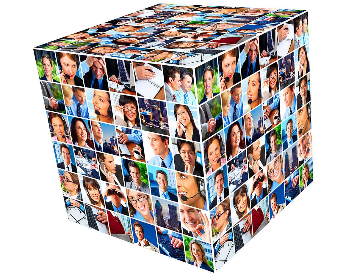 Image of a square with faces of different people from all over the world
