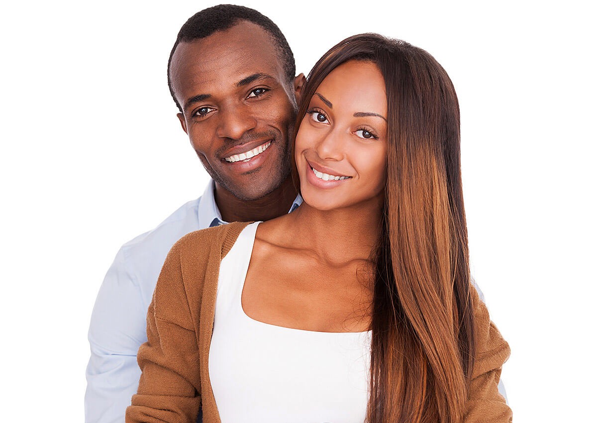 Loving couple hugging tenderly