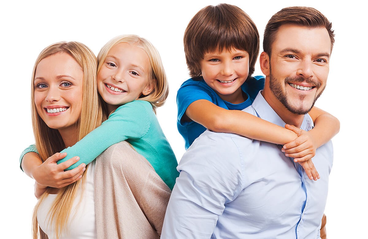Lovely family with two children