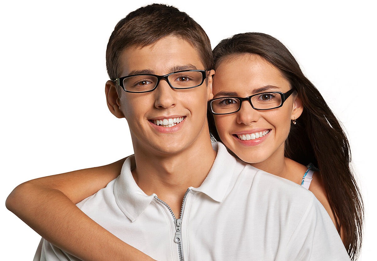 Young couple smiling