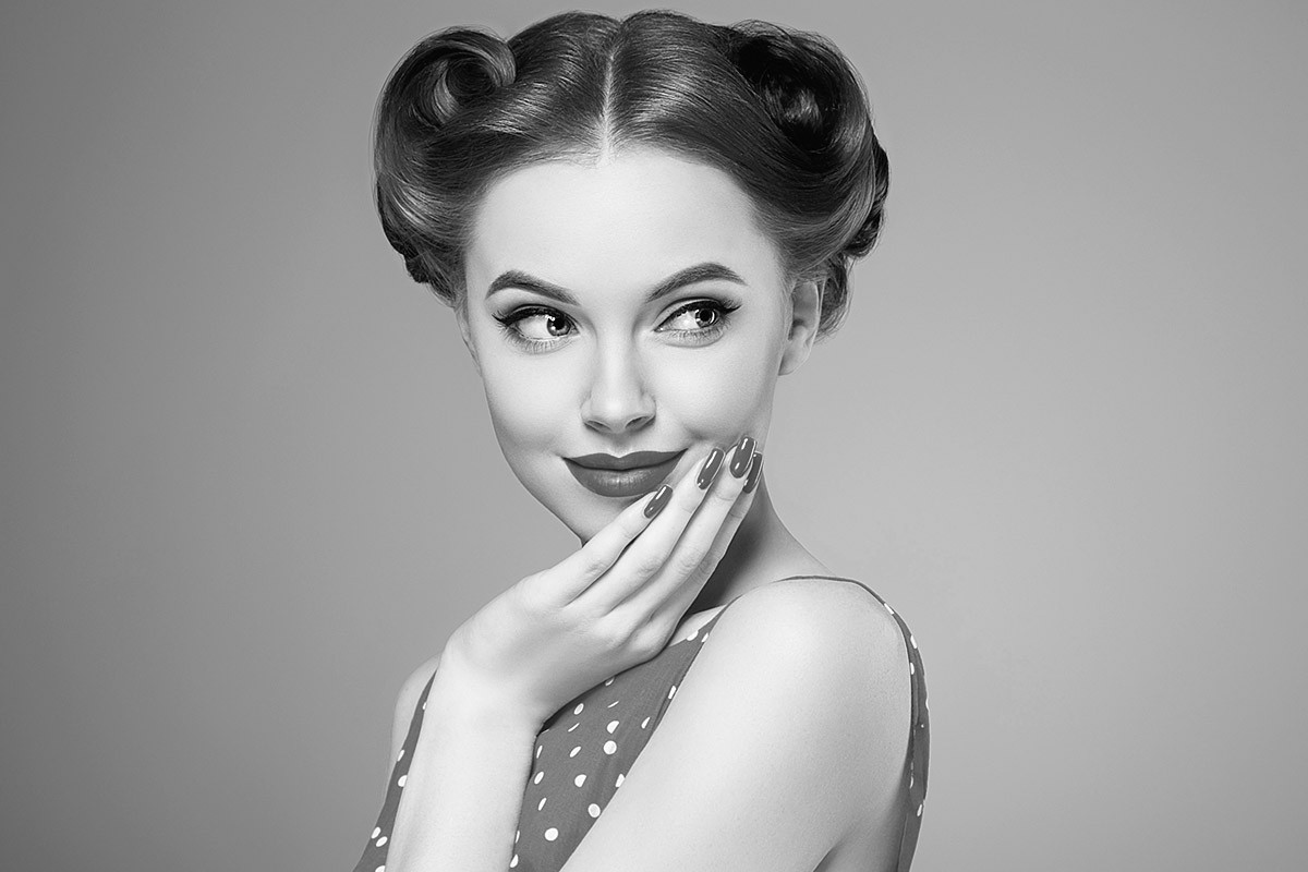 Beautiful and shy woman