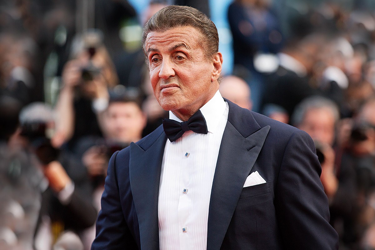 The piercing look of the great American actor Sylvester Stallone