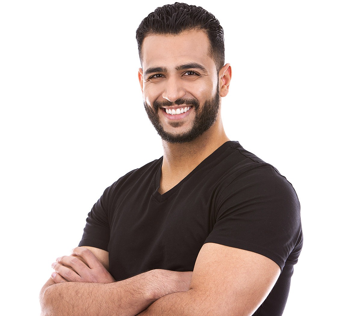 Attractive man smiling pleasantly Attractive man smiling pleasantly