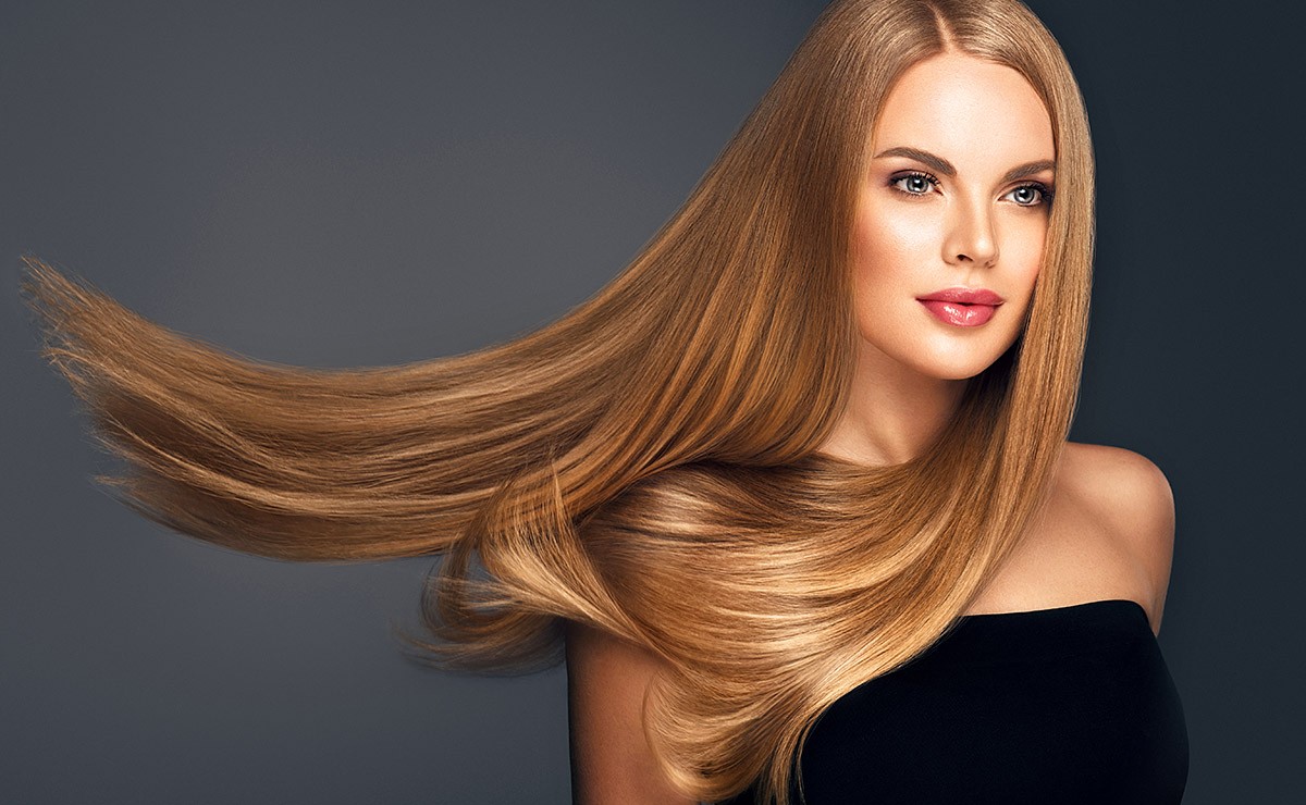 Beautiful woman with long and well-groomed hair Beautiful woman with long and well-groomed hair
