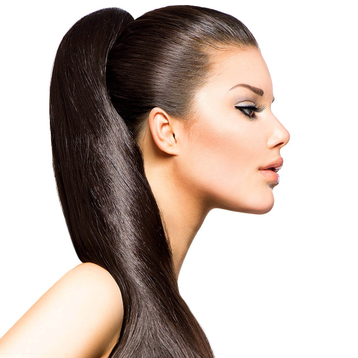 Pretty woman with long braid