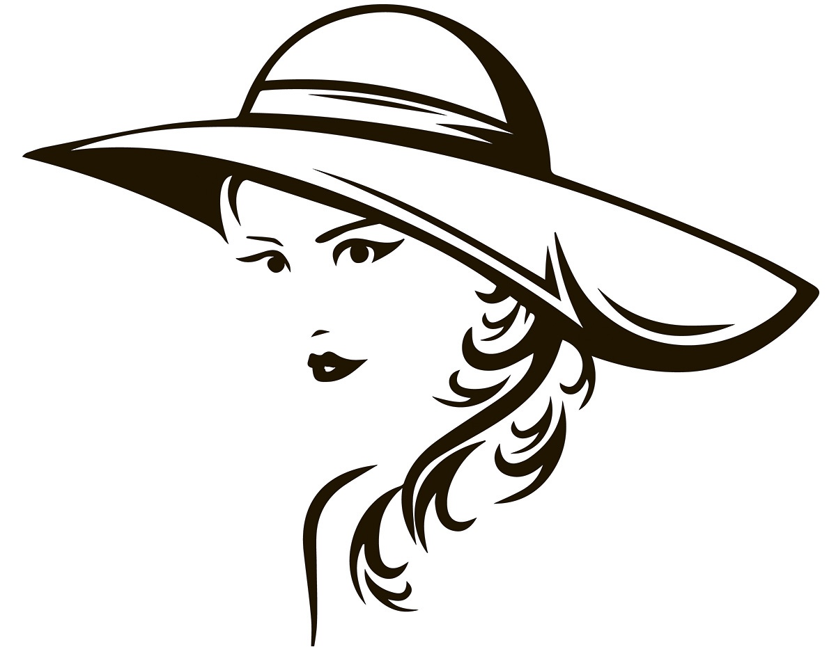 Image of a cute lady in a big hat