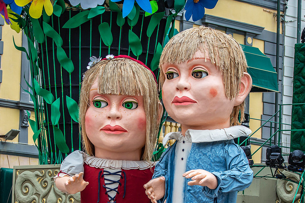 View of the Carnival Parade on the Streets of Viareggio, Italy