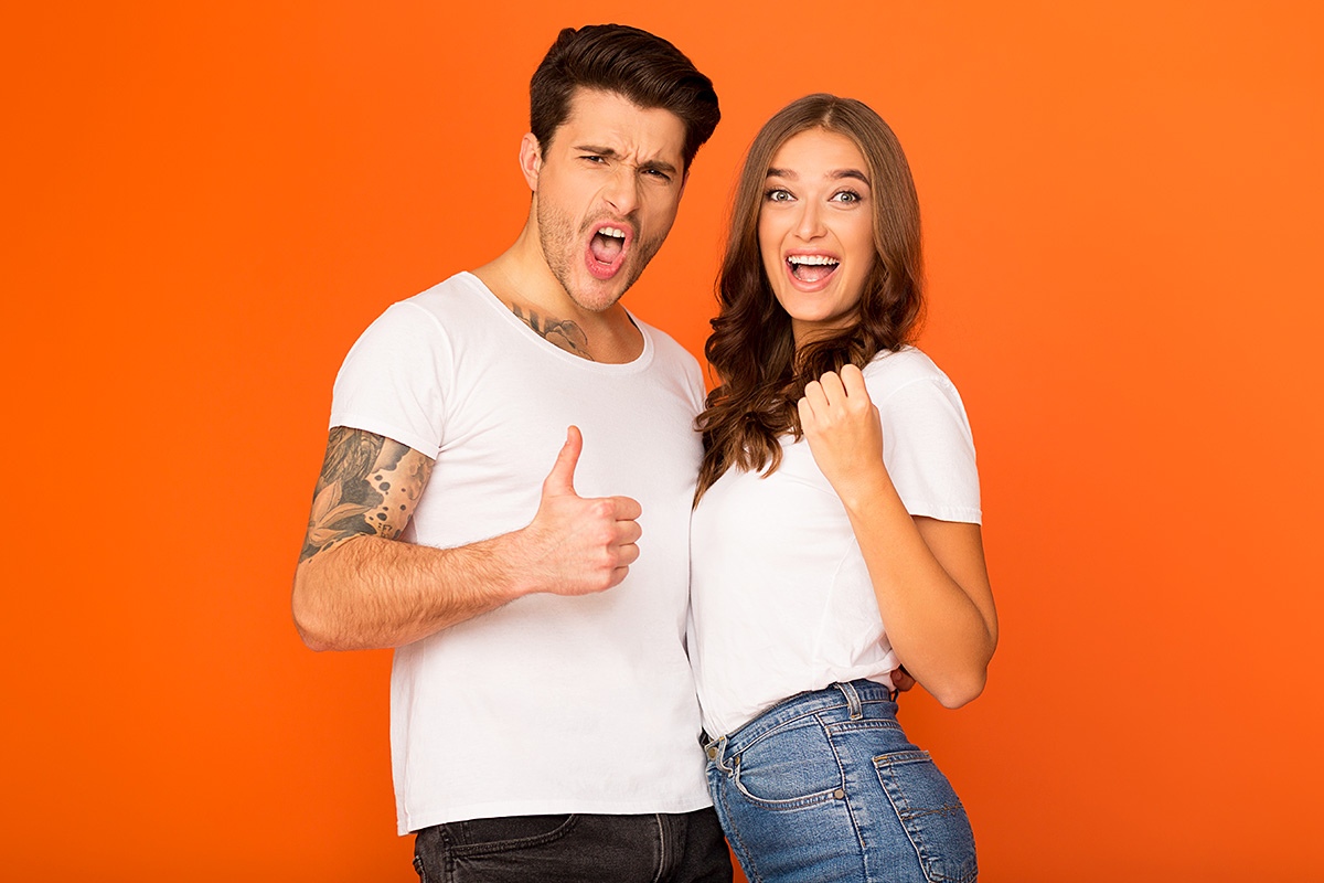Image of a happy and positive couple