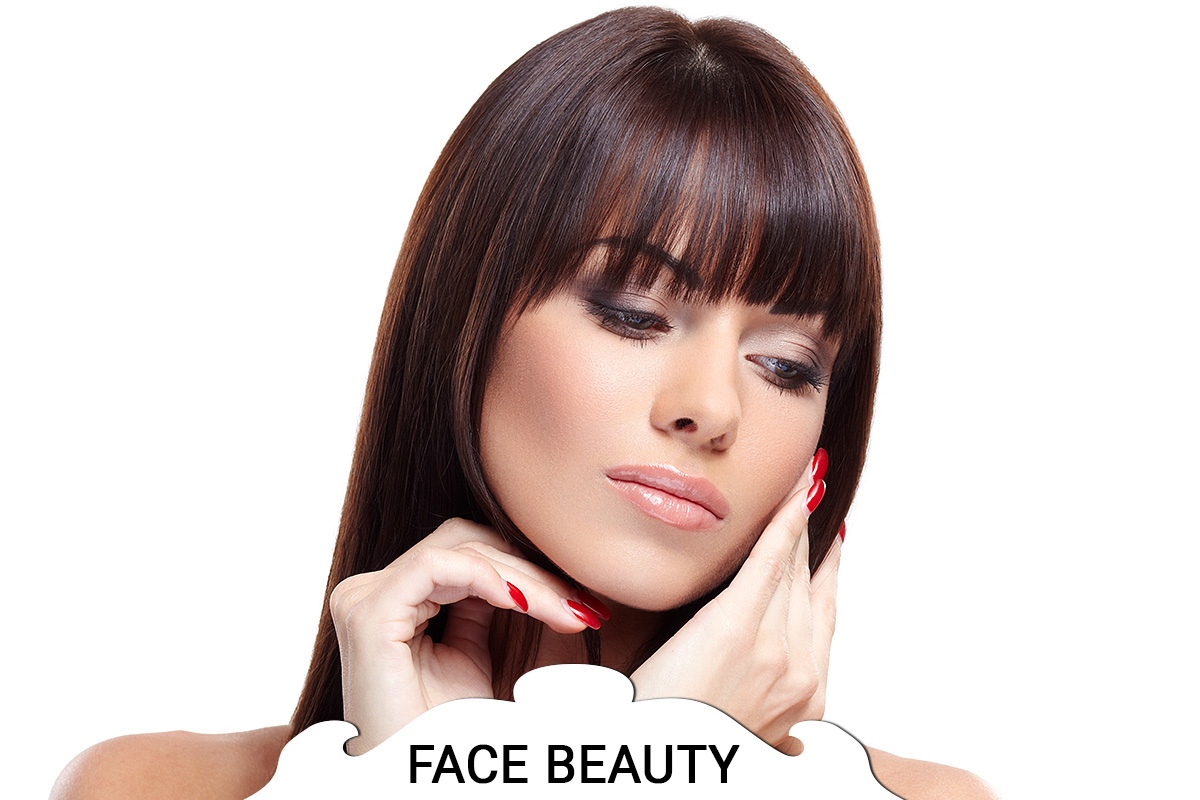Shy woman with a cute face
