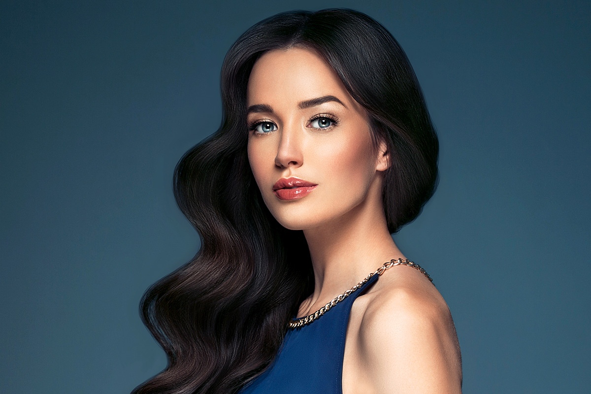 Attractive woman with beautiful hair