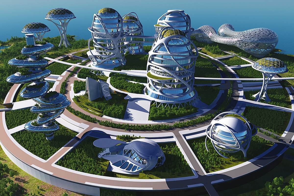 Image of high-tech buildings