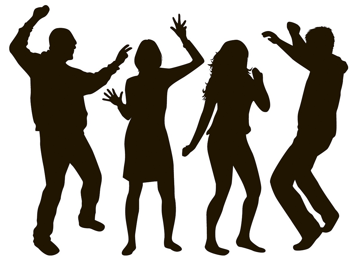 Image of cheerful and dancing people Image of cheerful and dancing people