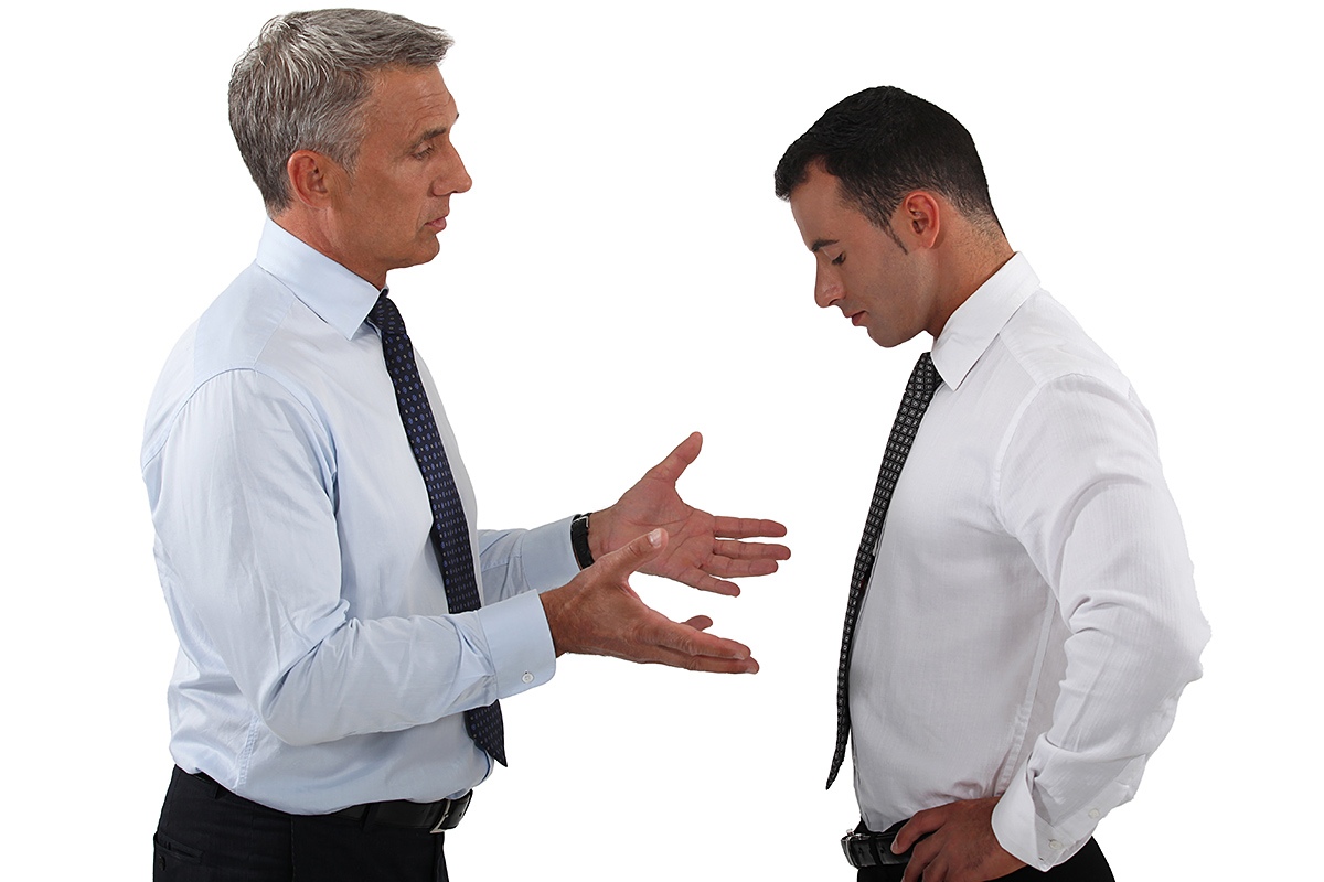 Business people discussing business philosophy