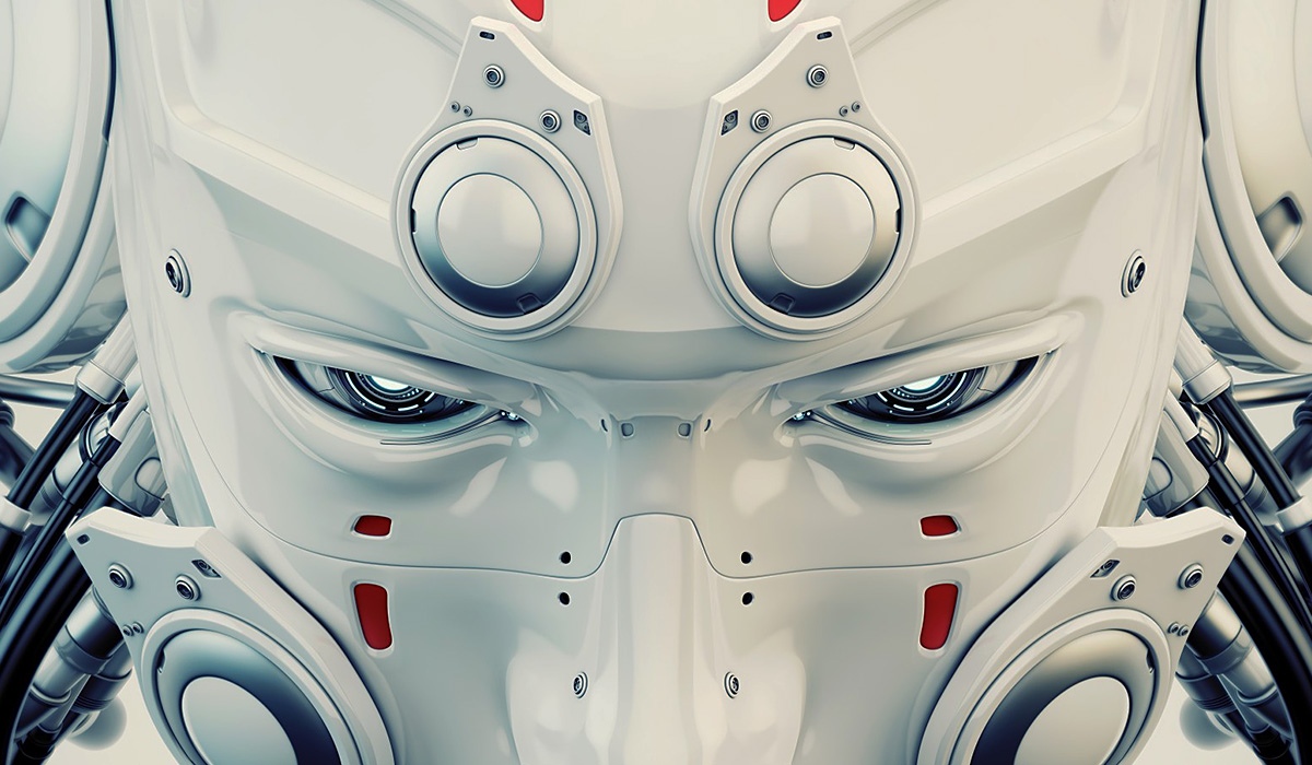 The piercing gaze of a humanoid robot