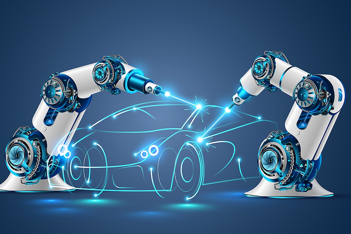 Image of robots collecting a car