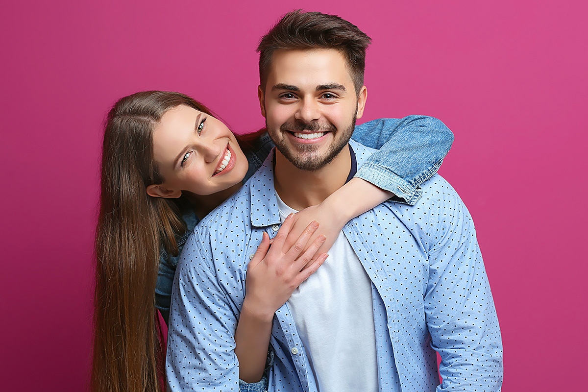 Image of a happy young couple in a relationship