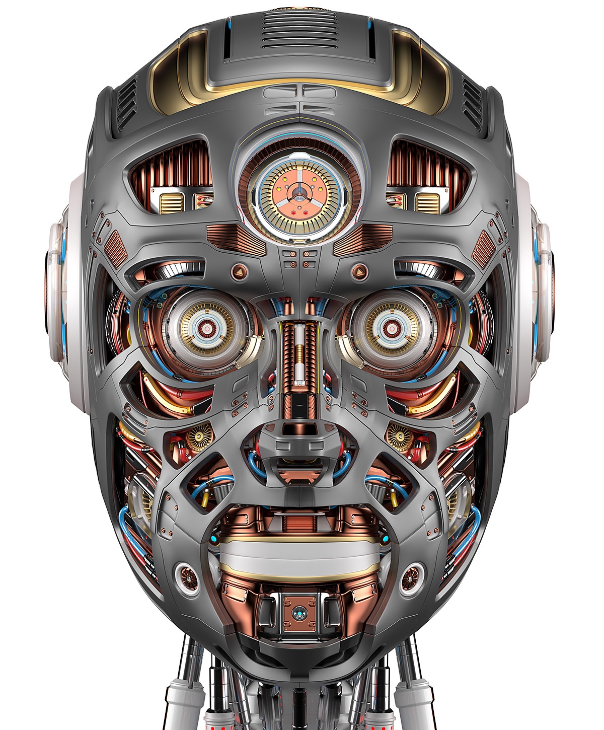 Image of the head of a humanoid robot