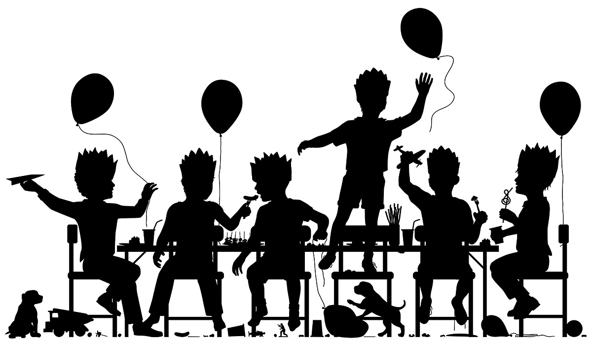Image of many playing children
