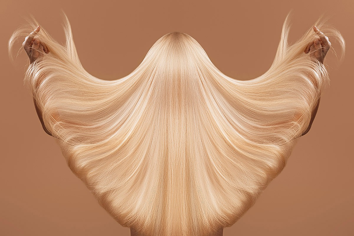 Woman with long and beautiful hair